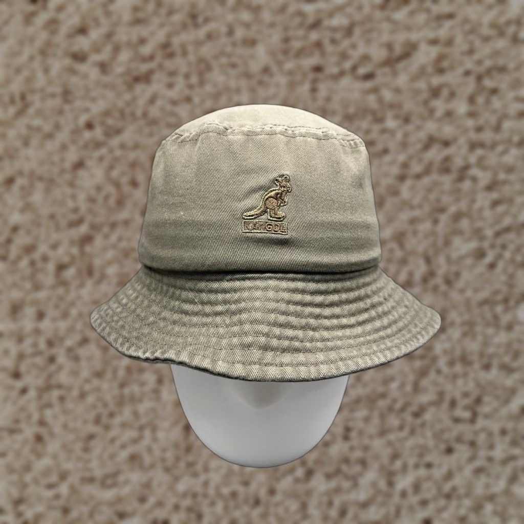 KANGOL Vintage Bucket Hat Adult Medium Green Casual Outdoor Logo