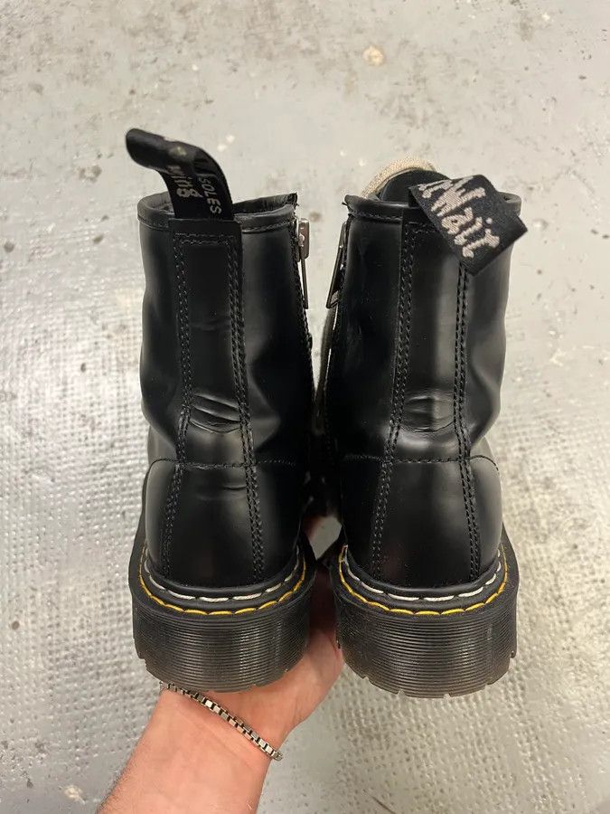 Rick Owens Dr Martens Rick Owens Megalaced Black Leather Combat Boots Size US 9 / EU 42 - 7 Thumbnail