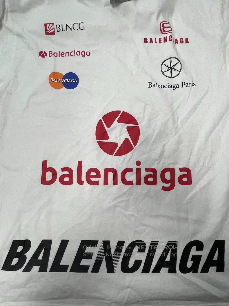 Balenciaga Balenciaga Logo Letter Print Casual Short Sleeve T-Shirt Size US L / EU 52-54 / 3 - 3 Thumbnail