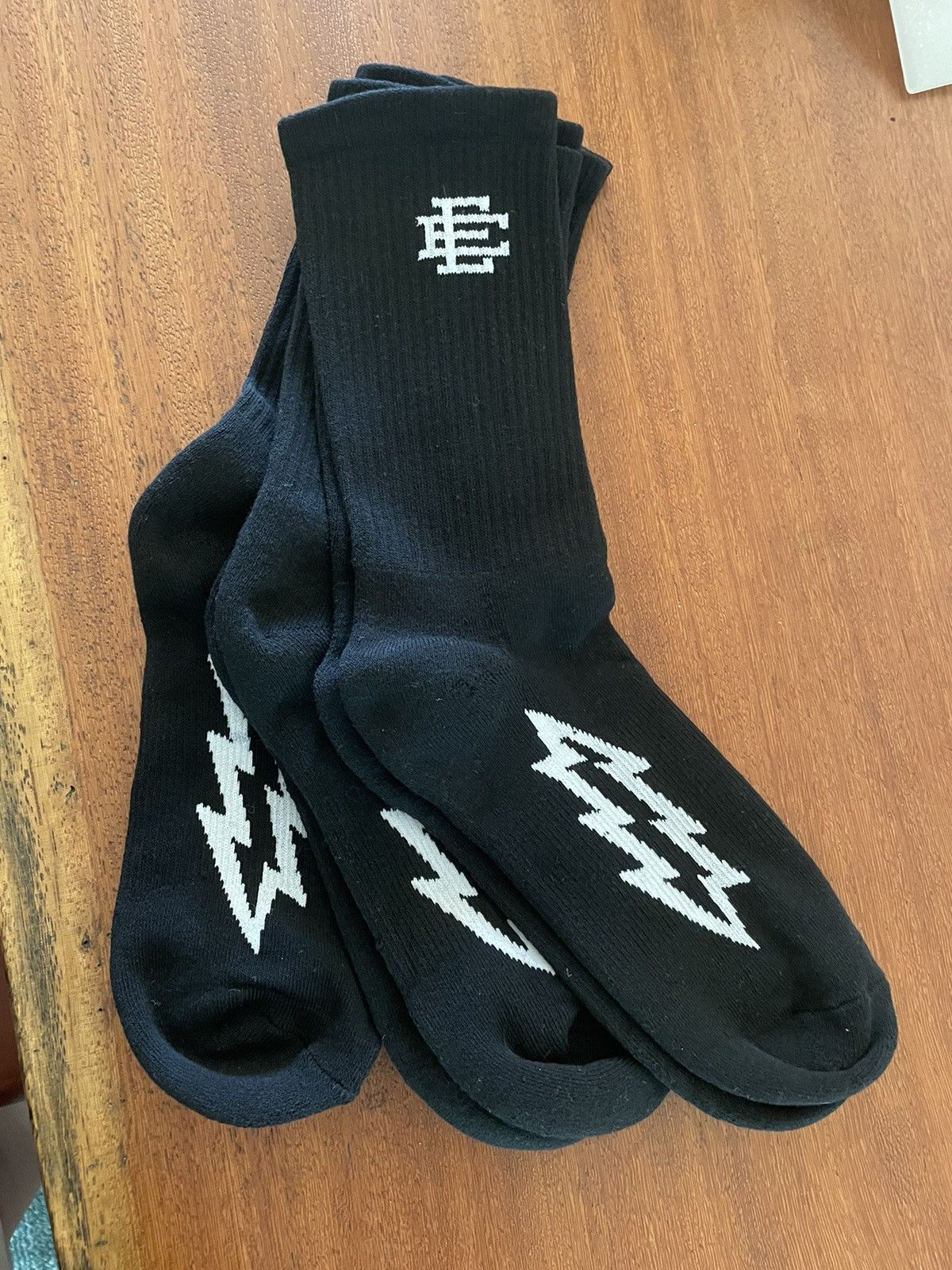 Eric Emanuel EE Lightning Socks Black 3-pack Size ONE SIZE - 1 Thumbnail