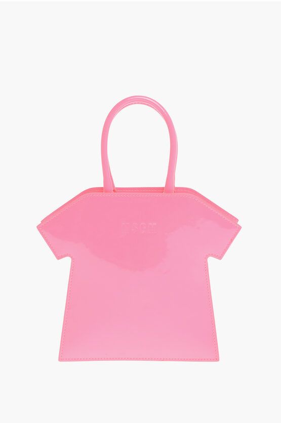 og1mm0724 Size: OS / Glossy Shoulder Strap Hand Bag in Pink