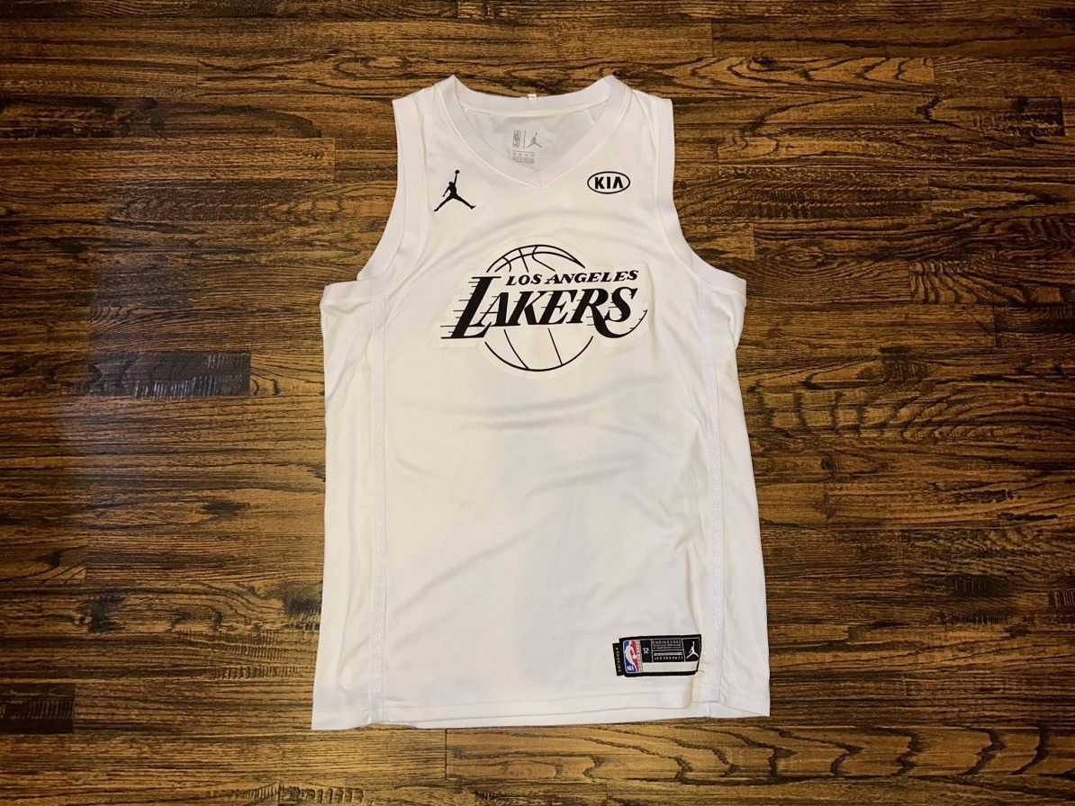 image of Jordan Kobe Mentality Nike Kobe Bryant 24 Lakers Authentic Nba All Star Jersey in White (Size XL)