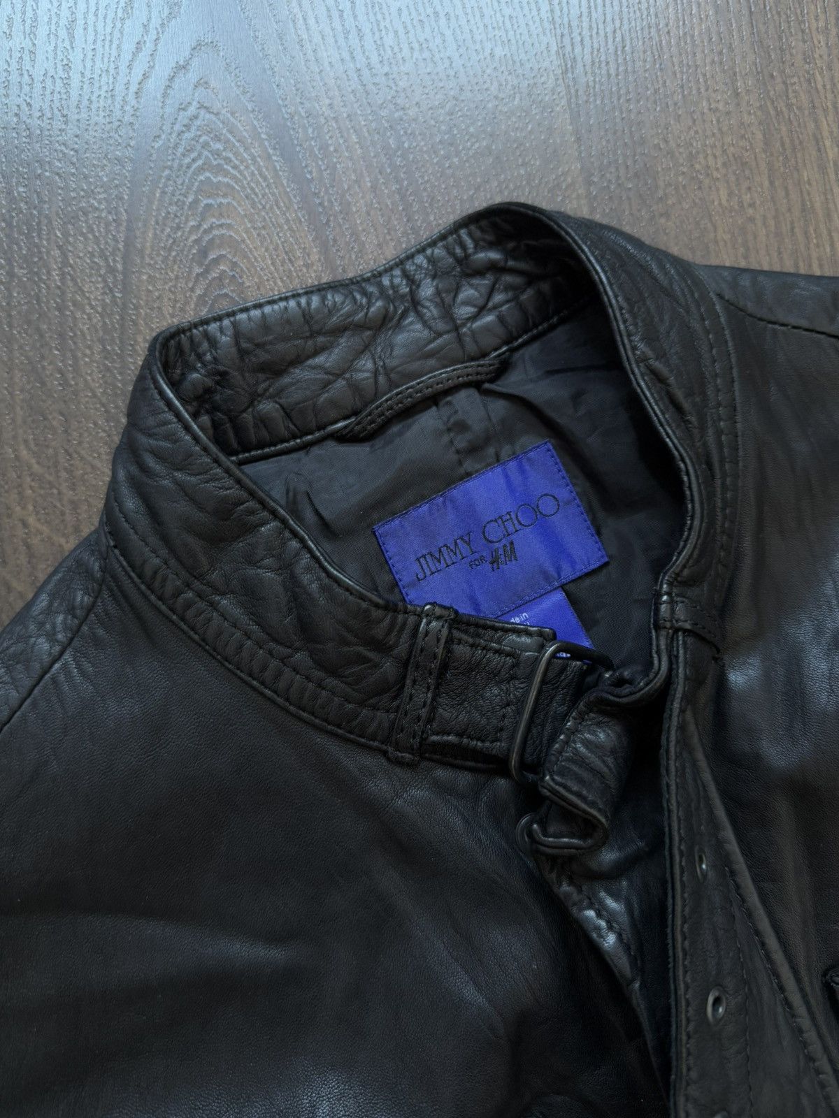 Jimmy Choo × Vintage Vintage Retro Leather Jacket Jimmy Choo x H&M Luxury S Size US S / EU 44-46 / 1 - 4 Thumbnail