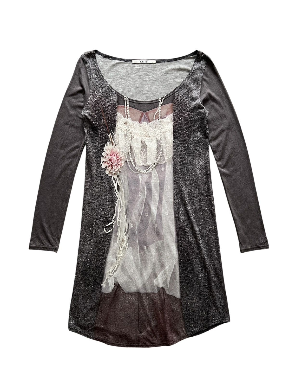 Limi Feu 1990s Limi Feu Trompe-l'œil Midi Dress Yohji Yamamoto Size S / US 4 / IT 40 - 9 Thumbnail