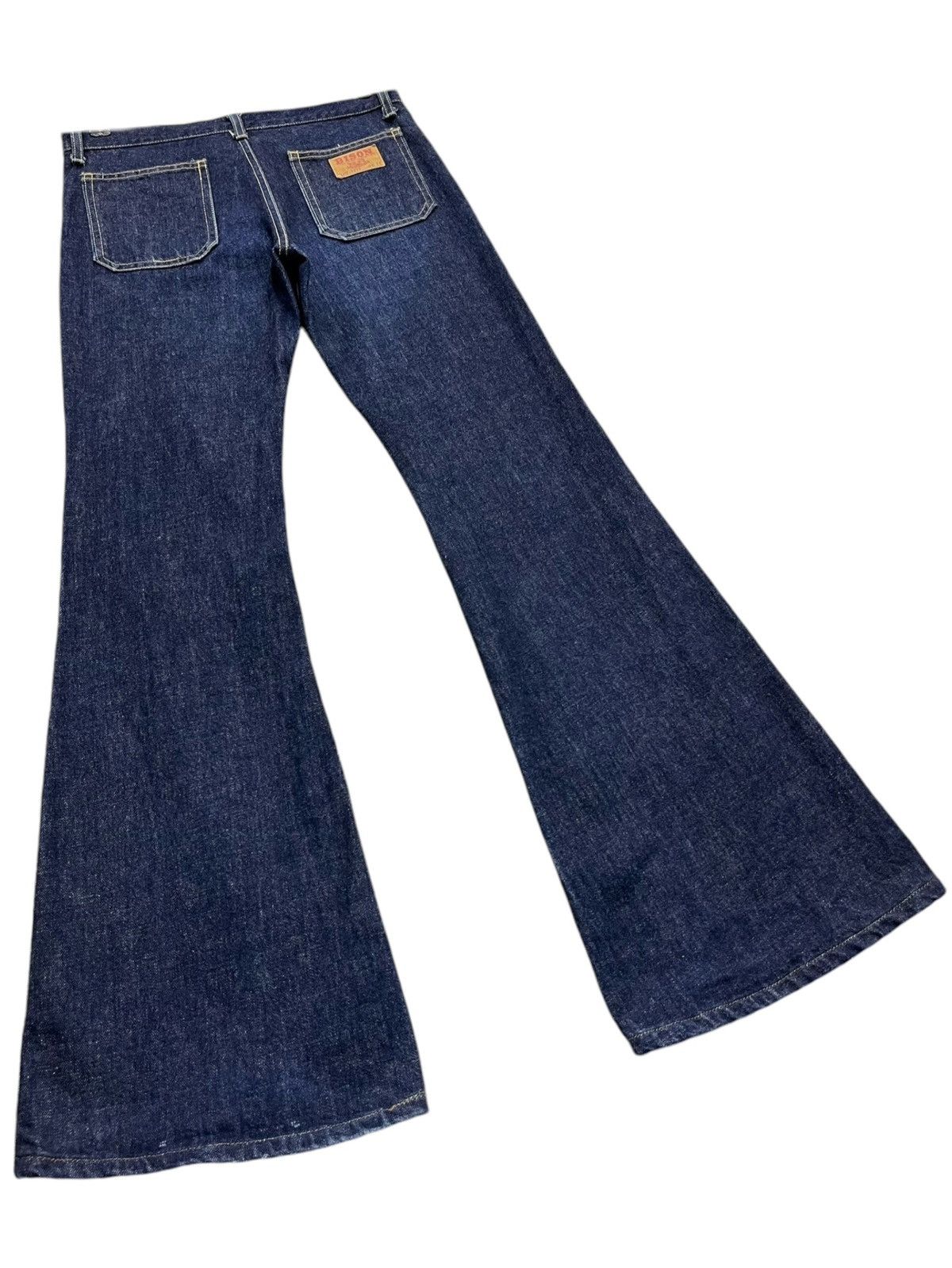 If Six Was Nine × Le Grande Bleu (L.G.B.) 🔥70’s ULTRA FLARE🔥BISON Vintage Buttonfly Bush Pants Size 28" / US 6 / IT 42 - 6 Thumbnail