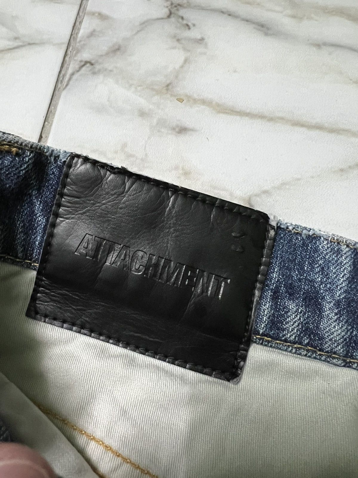 Attachment × If Six Was Nine × PPFM 💥Insane 90’s Japanese Attachment Curved Distress Flare Jean Size US 30 / EU 46 - 16 Thumbnail