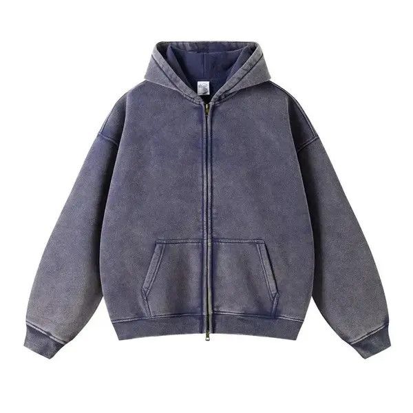 Japanese Brand Ishihara x Mayu Blue Batik Fleece Zippered Hoodie Size US XL / EU 56 / 4 - 1 Thumbnail