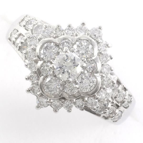 Other Other PT850 Platinum Diamond Ring 11 Size 1.01ct Metal Ring in Great Condition Size ONE SIZE - 1 Thumbnail