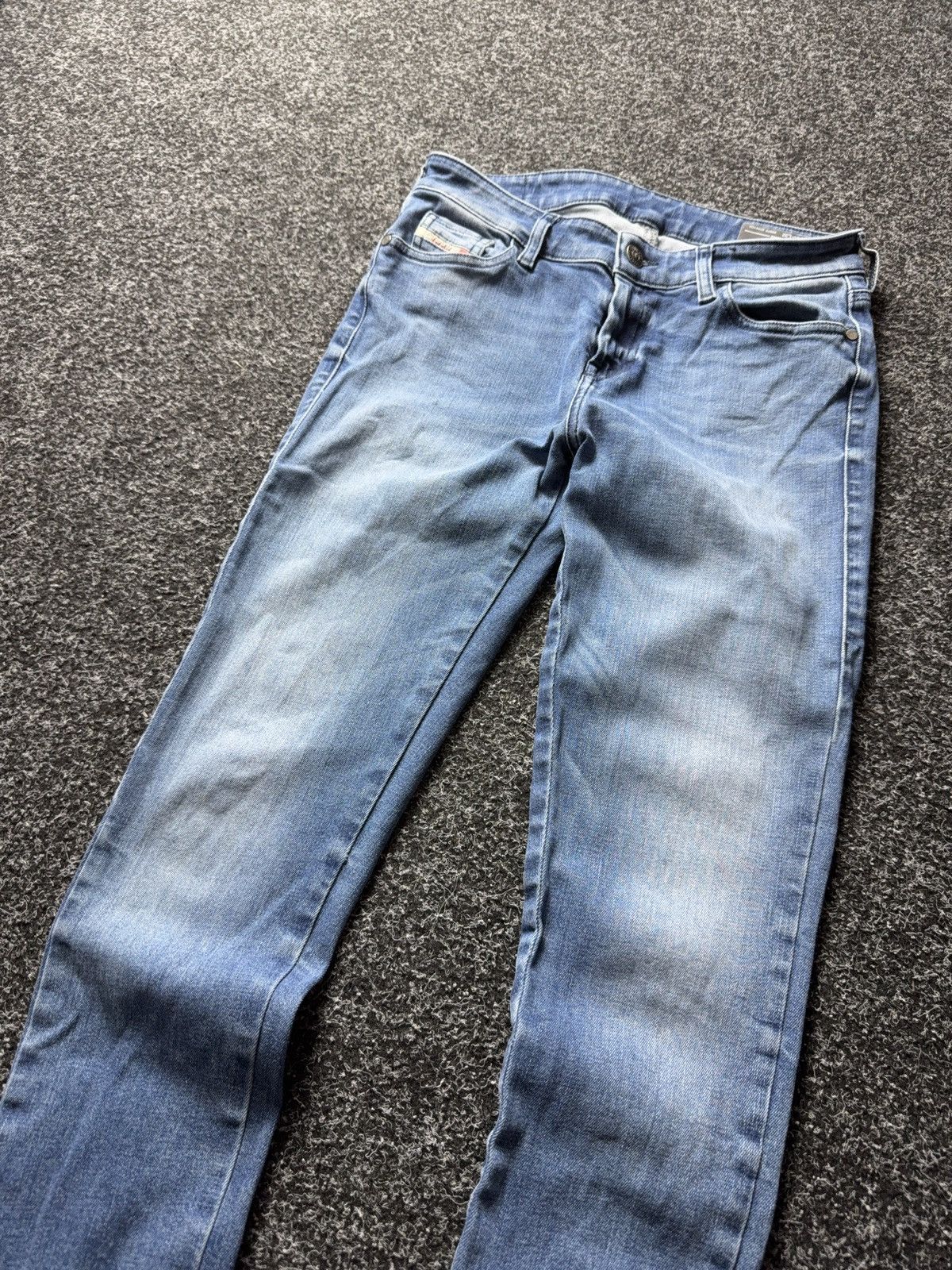 Diesel Luxury 00s Y2K Diesel SLANDY Super Skinny Jeans Light Wash Size 28" / US 6 / IT 42 - 5 Thumbnail