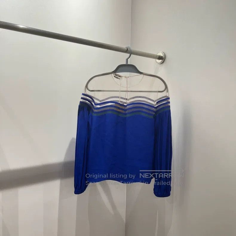 Fendi Fendi Silk Patchwork Lantern Sleeve Long Sleeve Size XS / US 0-2 / IT 36-38 - 2 Thumbnail