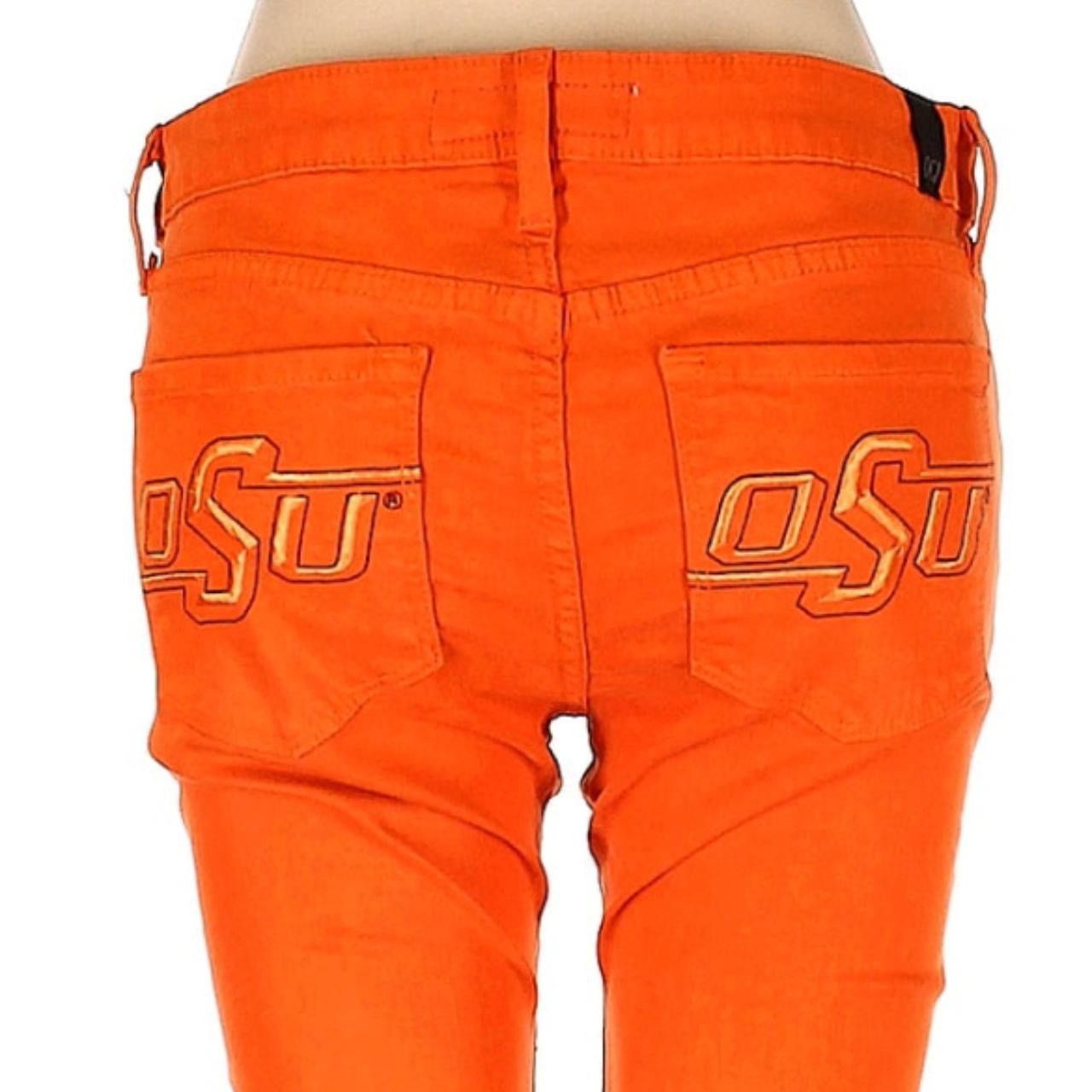 Vintage OCJ Jeans Y2K low rise orange kick-flare ultra slim thighs Size 29" - 3 Thumbnail