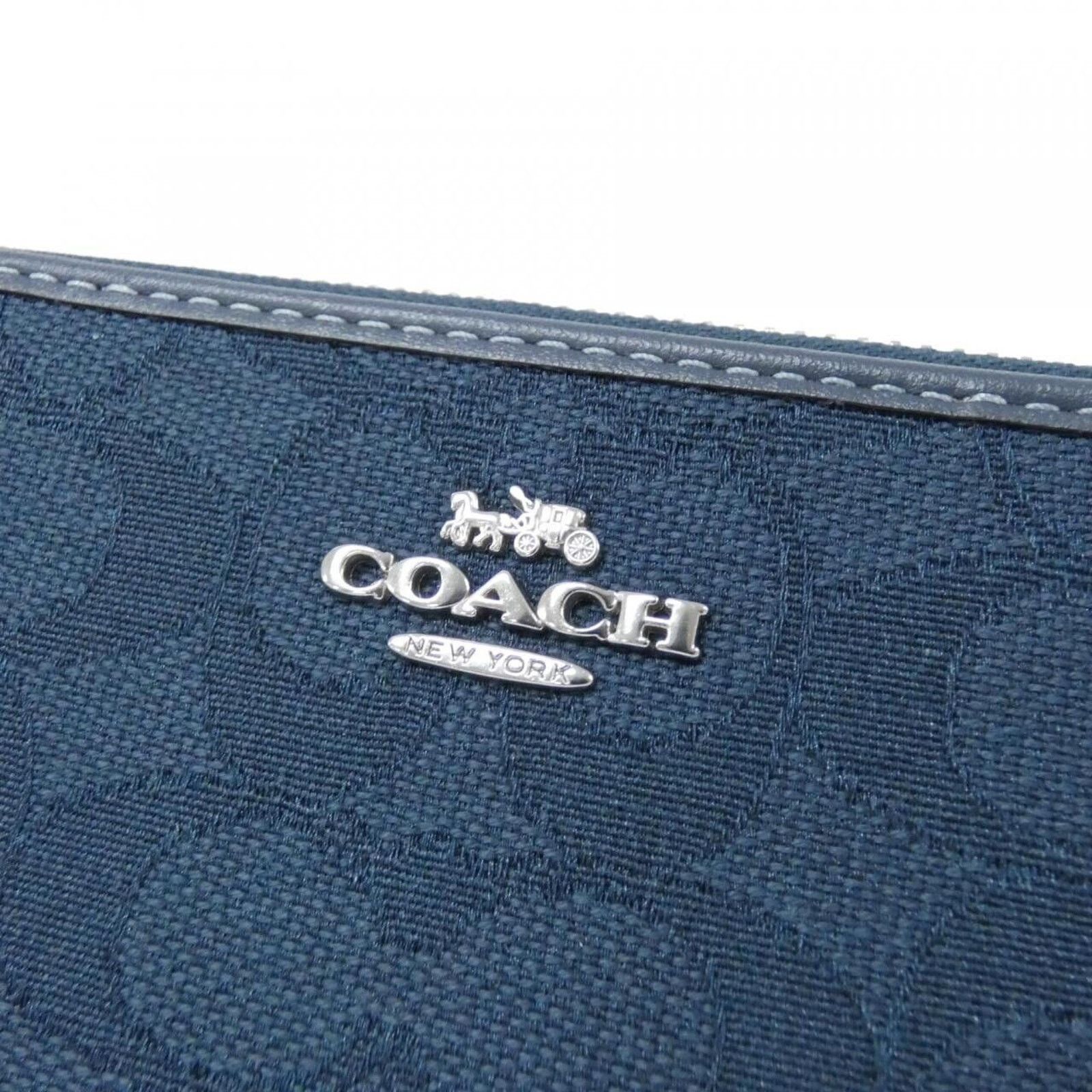 Coach NWT Coach Long Zip Around Wallet CU150 Dark Denim Size ONE SIZE - 6 Thumbnail