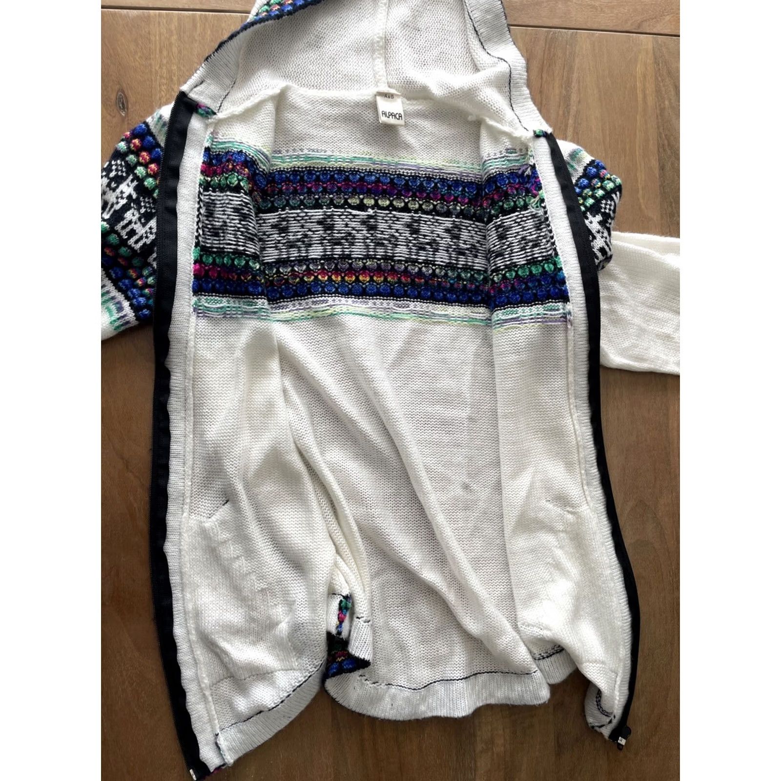 Vintage A&B Alpaca Knit Hoodie Womens Small/XS Full Zip Longsleeve Sweater MADE IN PERU Size S / US 4 / IT 40 - 6 Thumbnail