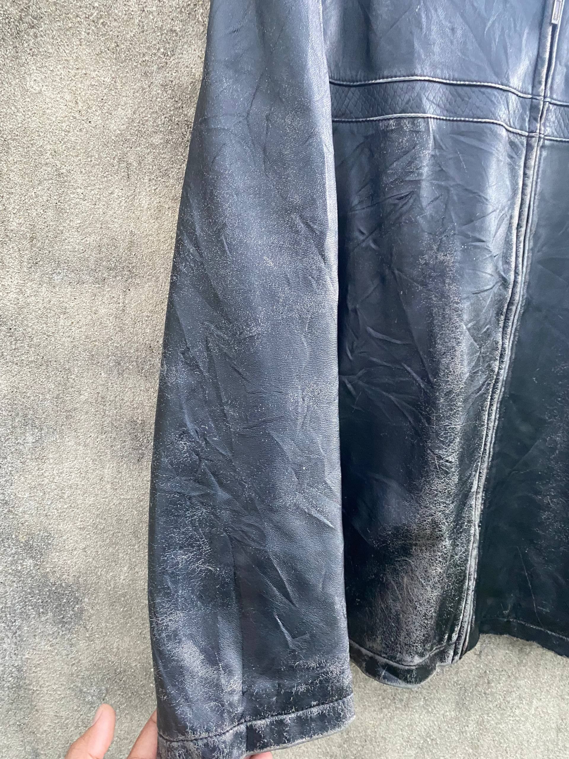 Japanese Brand T's Sheepskin Leather Jacket Nice Faded Design Size US M / EU 48-50 / 2 - 4 Thumbnail