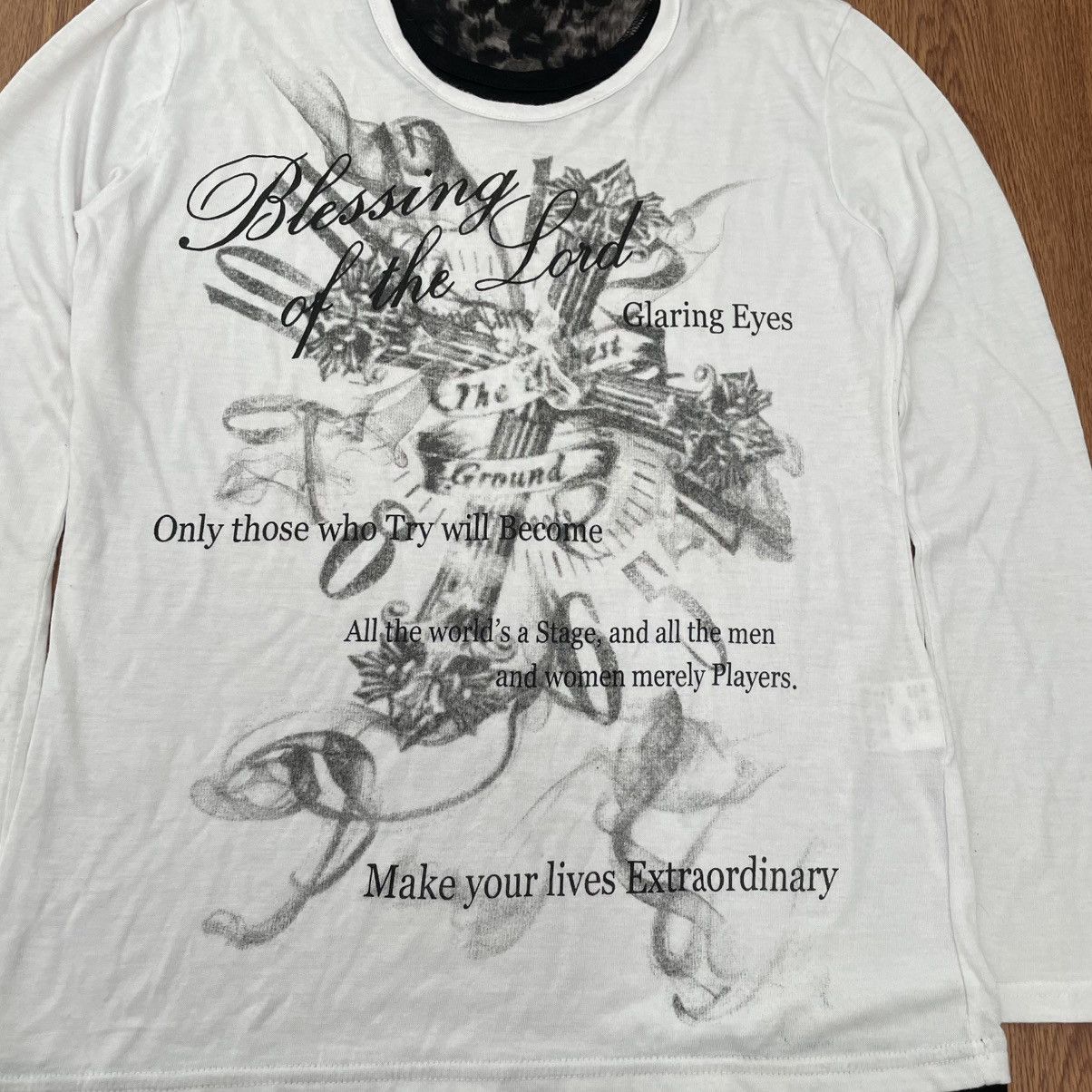 If Six Was Nine × Japanese Brand × Le Grande Bleu (L.G.B.) White Cross & Smoke Longsleeve Size US M / EU 48-50 / 2 - 2 Thumbnail