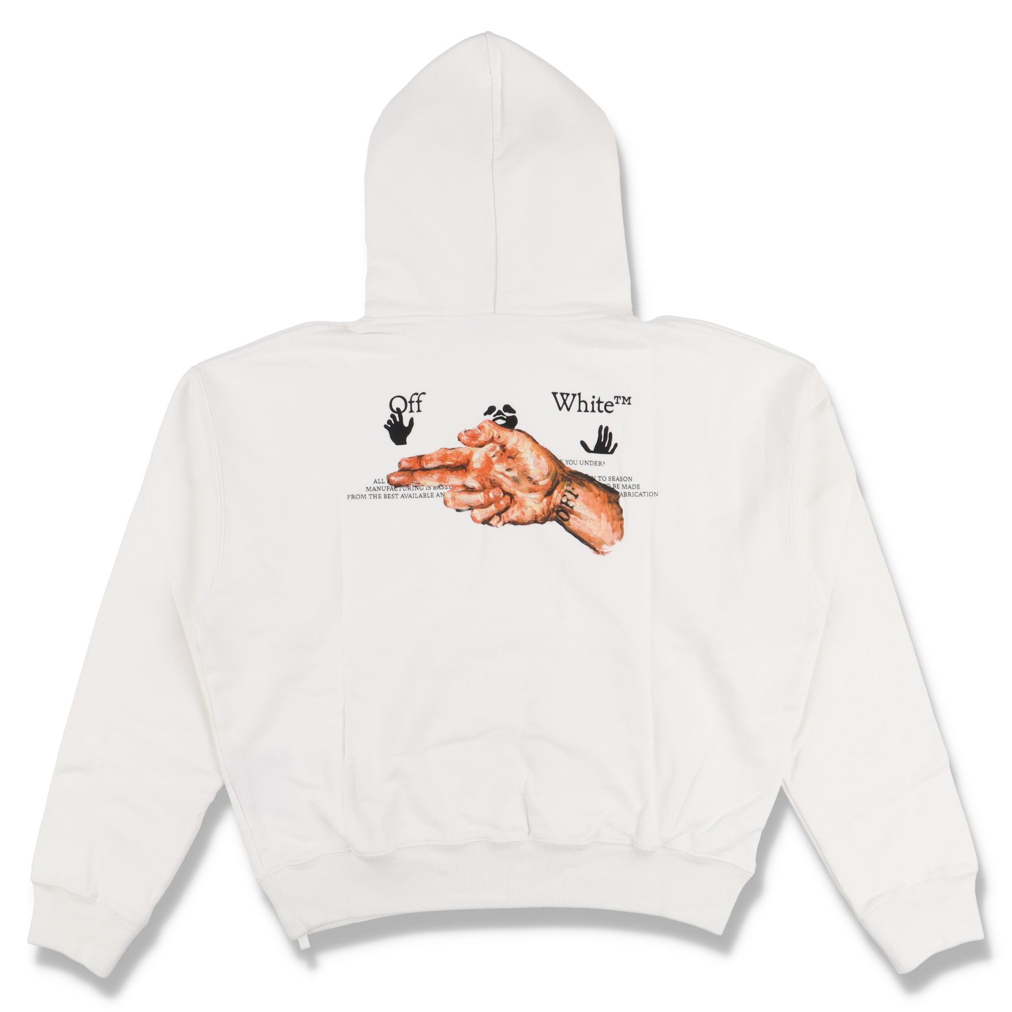 Off-White White Pascal Hand Gun Logo Oversized Hoodie Size US M / EU 48-50 / 2 - 1 Thumbnail