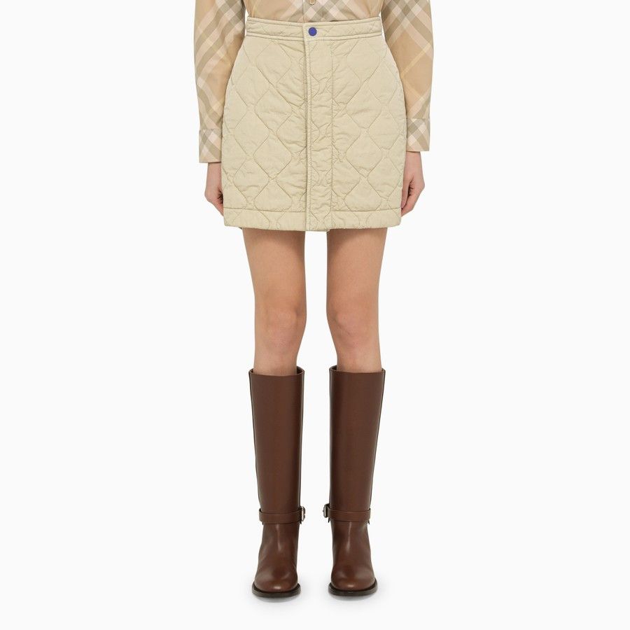 image of Burberry O1D2Blof0224 Miniskirt In Beige, Women's (Size 26)