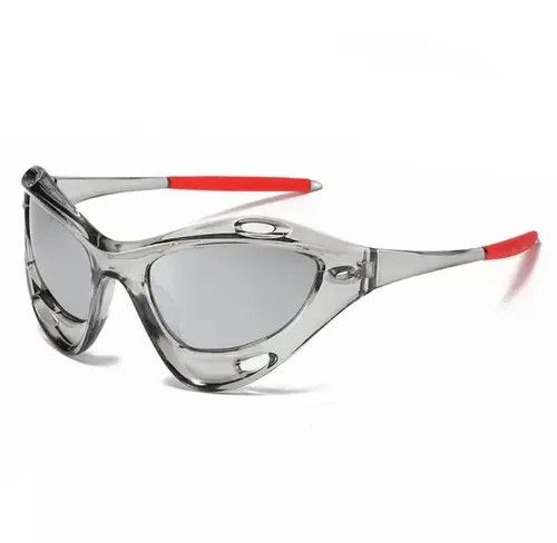 Jewelry Clear Dystopian Sunglasses Retro Cyber Punk Archive Cosplay Size ONE SIZE - 4 Thumbnail
