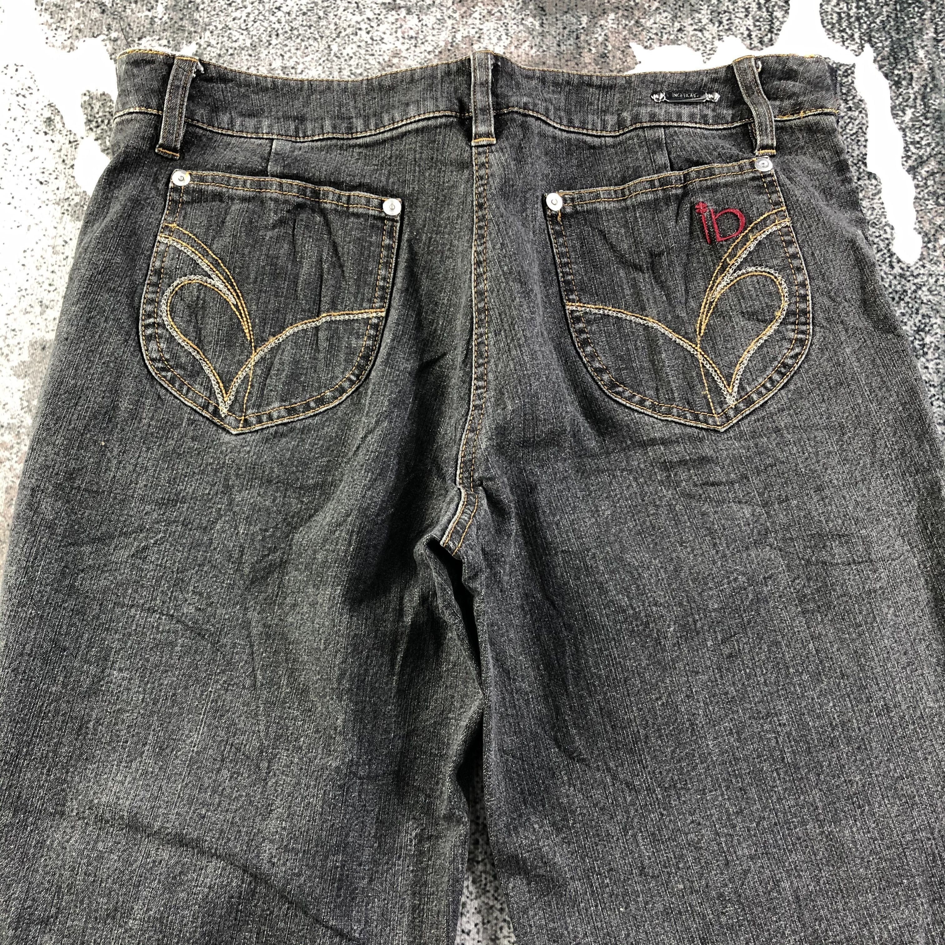 Japanese Brand Ingeborg Jeans Faded Black Flare Denim KJ1794 Size 32" / US 10 / IT 46 - 4 Thumbnail