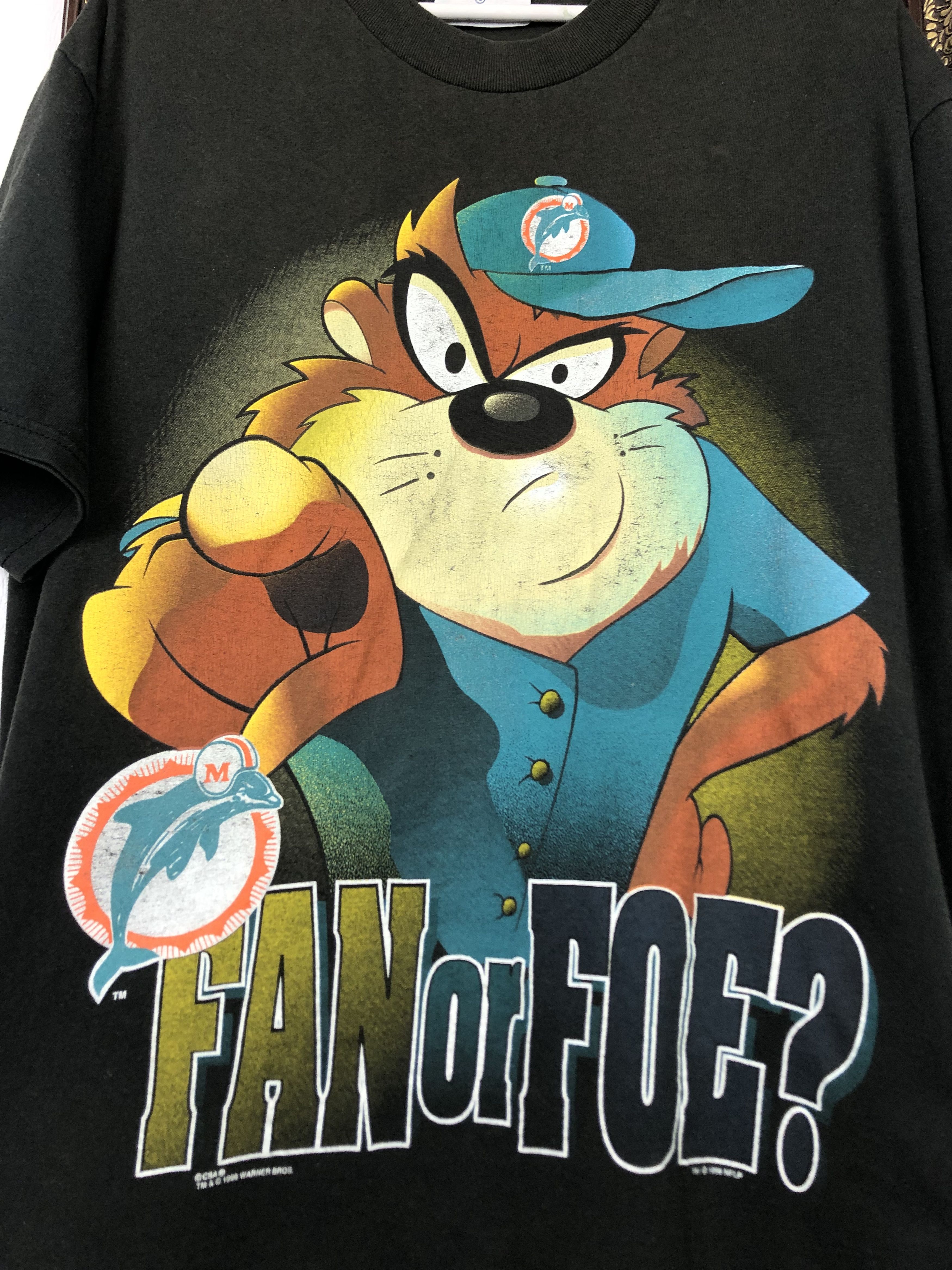NFL × Vintage Vintage Miami Dolphins Taz Shirt All Over Print NFL Jersey Size US L / EU 52-54 / 3 - 3 Thumbnail