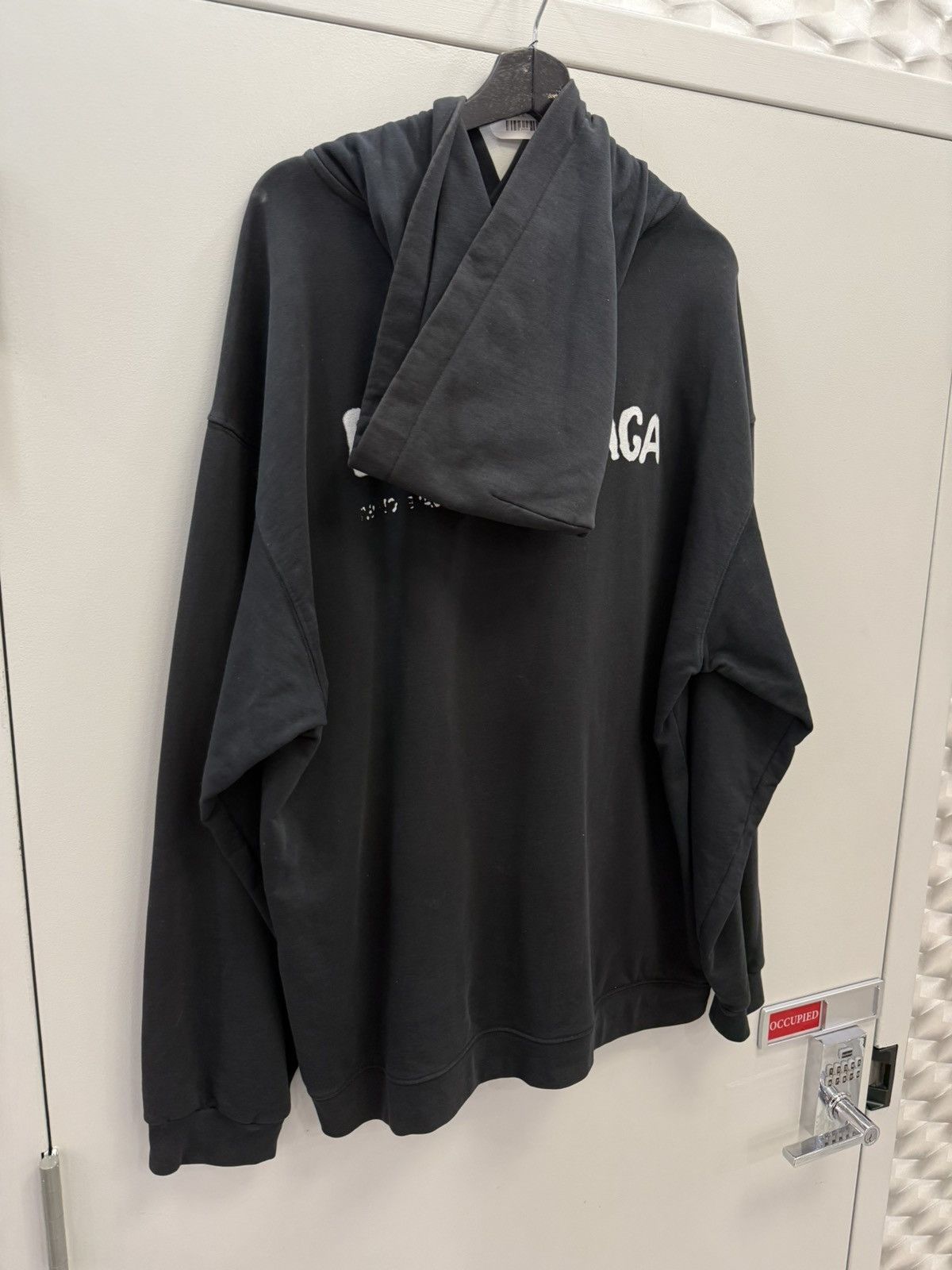 Balenciaga Balenciaga Logo Hoodie Size US XL / EU 56 / 4 - 5 Thumbnail