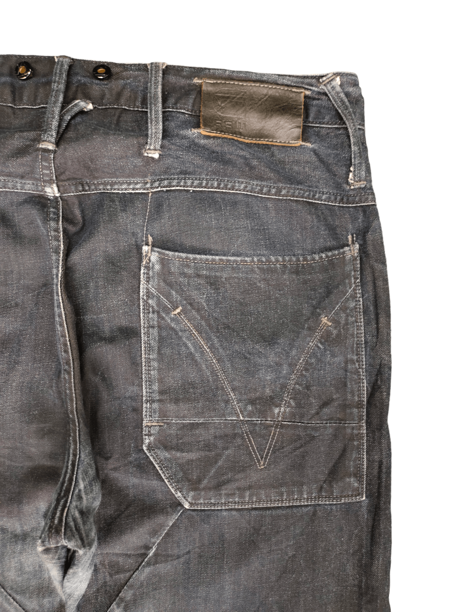 G-Star Vintage G-Star Raw Waxed Denim Jeans Y2k Streetwear Size US 36 / EU 52 - 5 Thumbnail