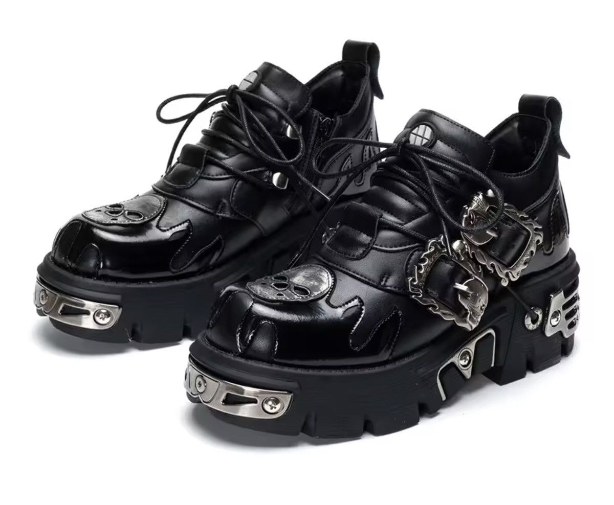 Japanese Brand Microfiber Platform Boots -New Rock Style -Lightweight Boots Size US 10 / EU 43 - 1 Thumbnail