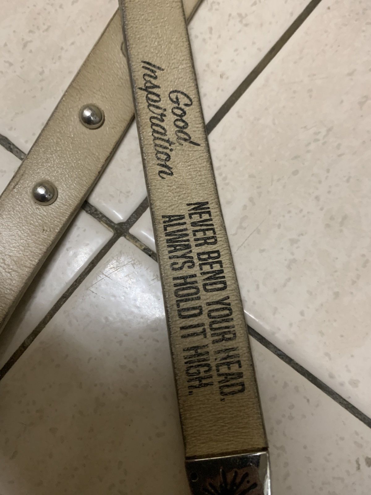 Maison MIHARA YASUHIRO Miharayamasuhiro good inspration leather belt with studs Size ONE SIZE - 3 Thumbnail