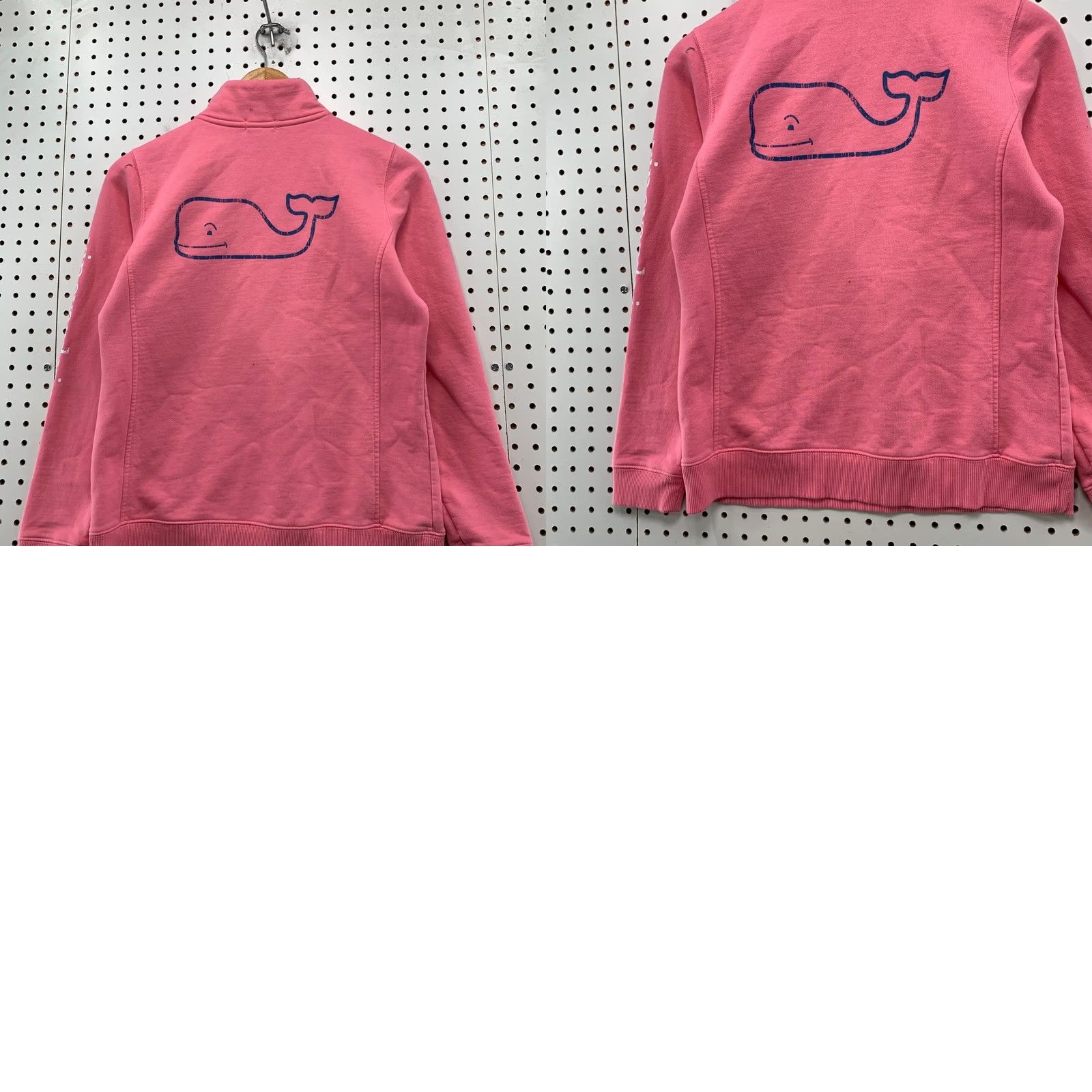Vineyard Vines Vineyard Vines Womens Small Pink Long Sleeve Pullover Whale Logo Quarter Zip Size S / US 4 / IT 40 - 9 Thumbnail