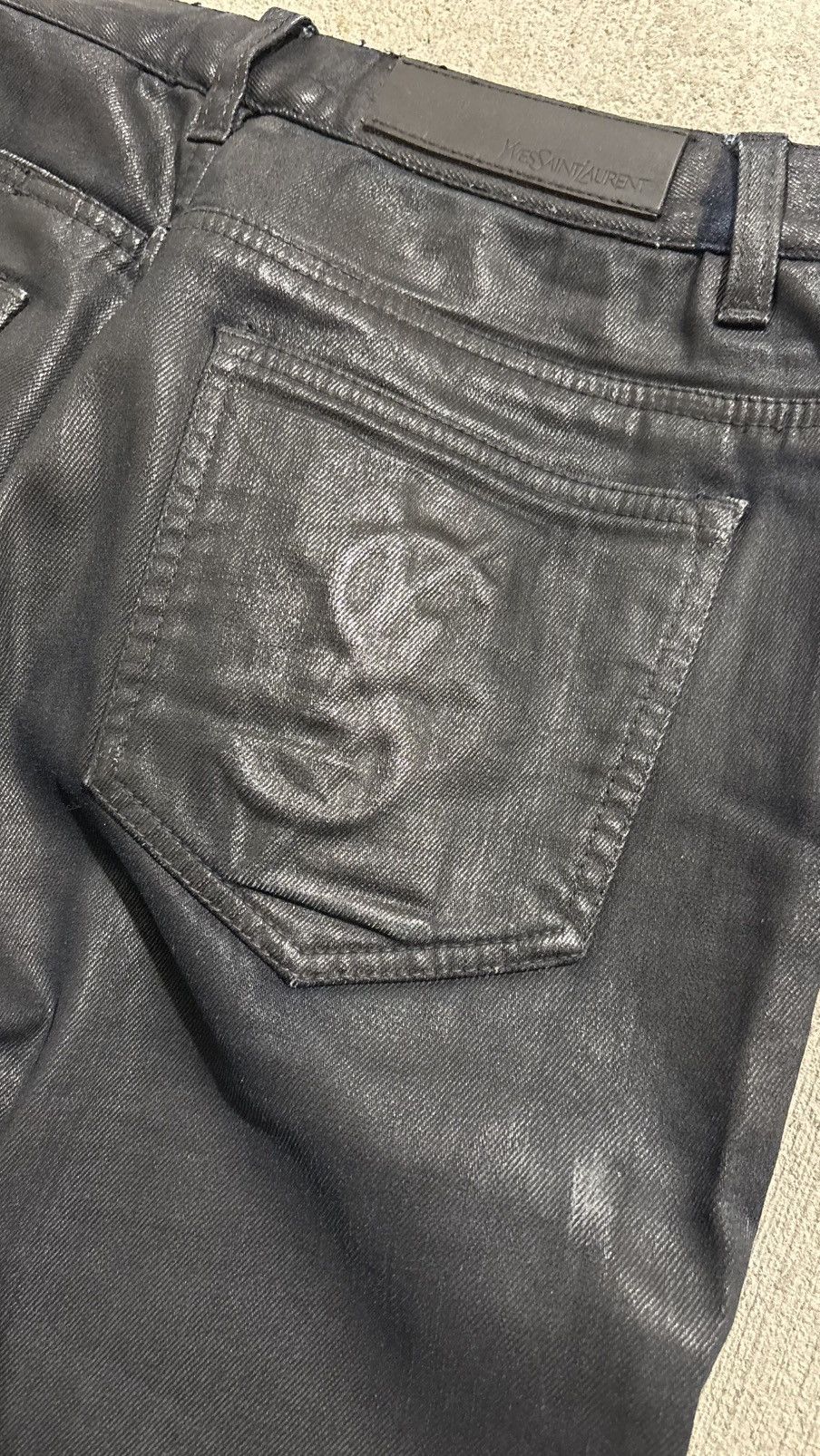Yves Saint Laurent Vintage Yves Saint Laurent Coated Denim Size US 32 / EU 48 - 2 Thumbnail
