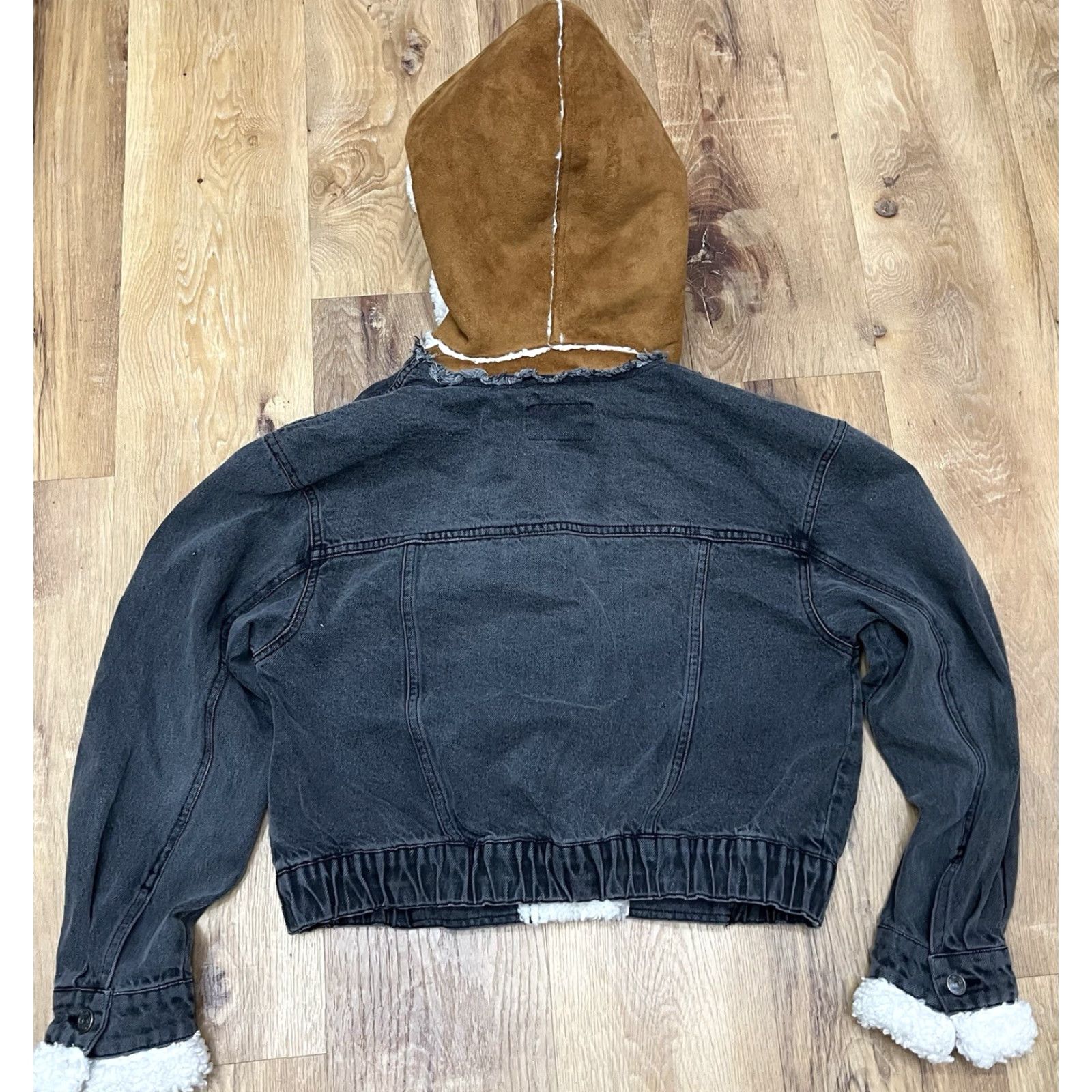 Free People Free People Denim Jacket Shirt Hooded Oversized Blue 90s Boho SU XY? Size S / US 4 / IT 40 - 3 Thumbnail