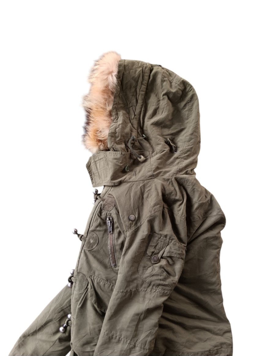 SLY Raccoon Fur Military Jacket Y2K ギャル SLY Raccoon Fur