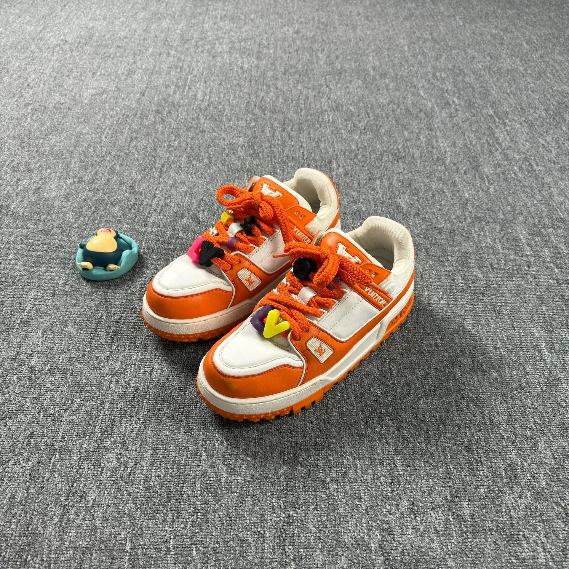 Louis Vuitton Louis Vuitton Orange LV Trainer Maxi Sneakers 11 Size US 11 / EU 44 - 1 Thumbnail