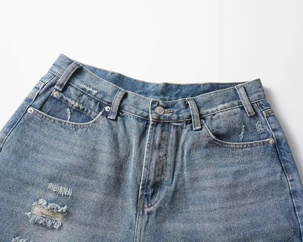 Japanese Brand High street washed whisker hole denim shorts y2k Size US 32 / EU 48 - 3 Thumbnail