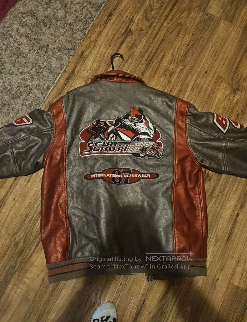 Schott Schott NYC racing motorcycle vintage rare two-tone leather Size US XL / EU 56 / 4 - 2 Thumbnail