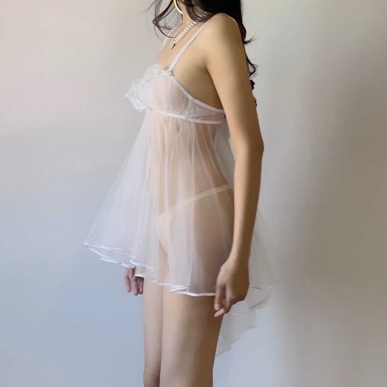 Victoria's Secret Victoria’s Secret White Mesh Sheer Mini Slip Dress (XS-S) Size S / US 4 / IT 40 - 3 Thumbnail