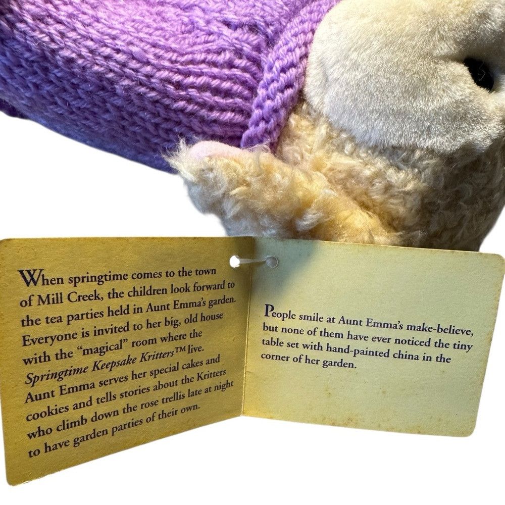 Other NWT New Vintage 1997 Keepsake Kritters Baabra Lamb In Purpl Size ONE SIZE - 9 Thumbnail