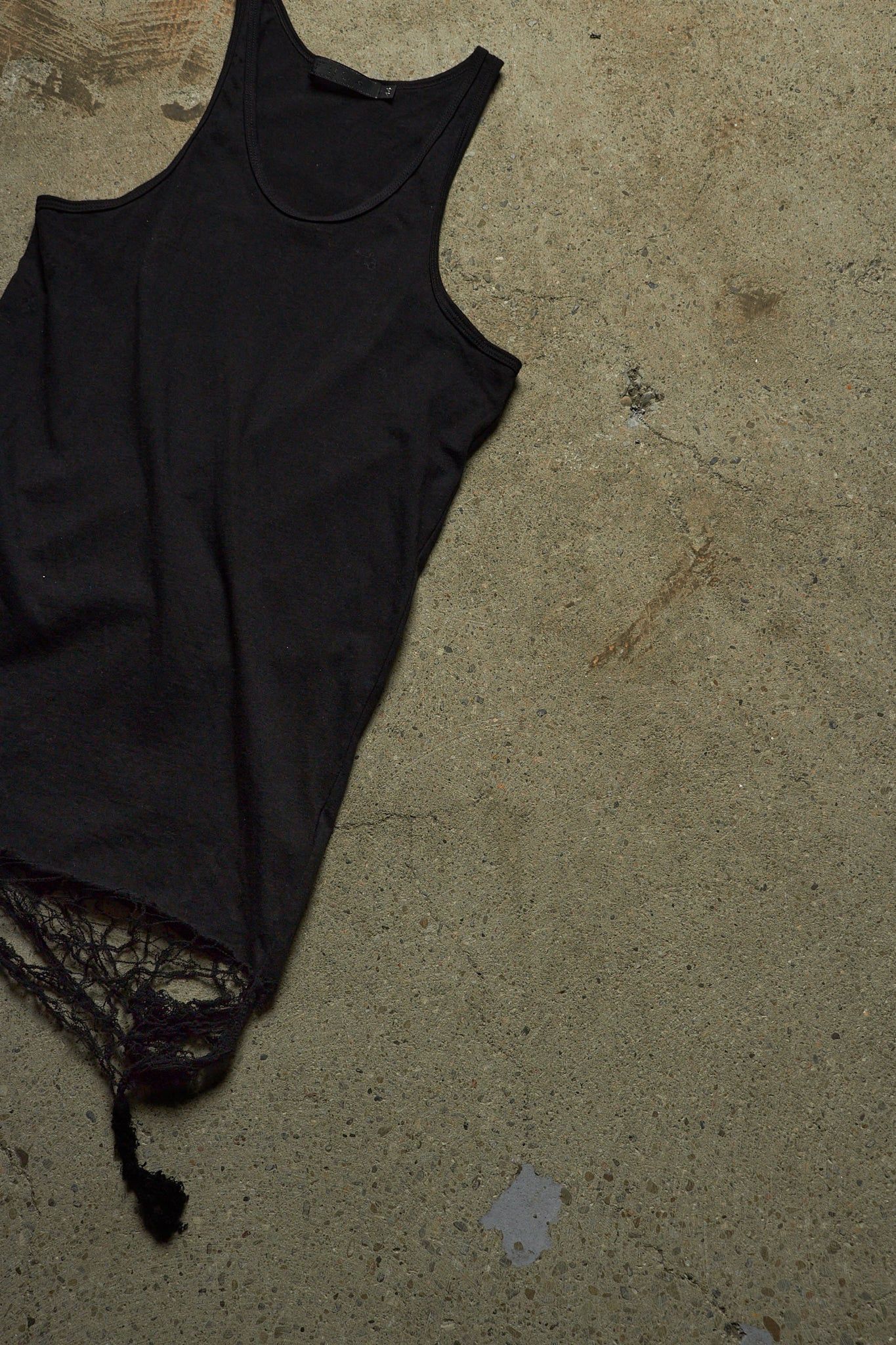 Japanese Brand FUGA DISTRESSED FRAYED WEBBING CHARCOAL TANK TOP Size US S / EU 44-46 / 1 - 2 Thumbnail