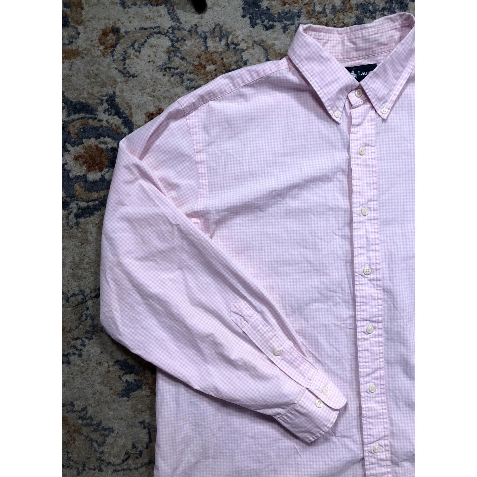 Ralph Lauren Ralph Lauren Shirt Mens 2XL Pink Check Button-Down Long Sleeve Pony Logo Casual Size US XXL / EU 58 / 5 - 3 Thumbnail
