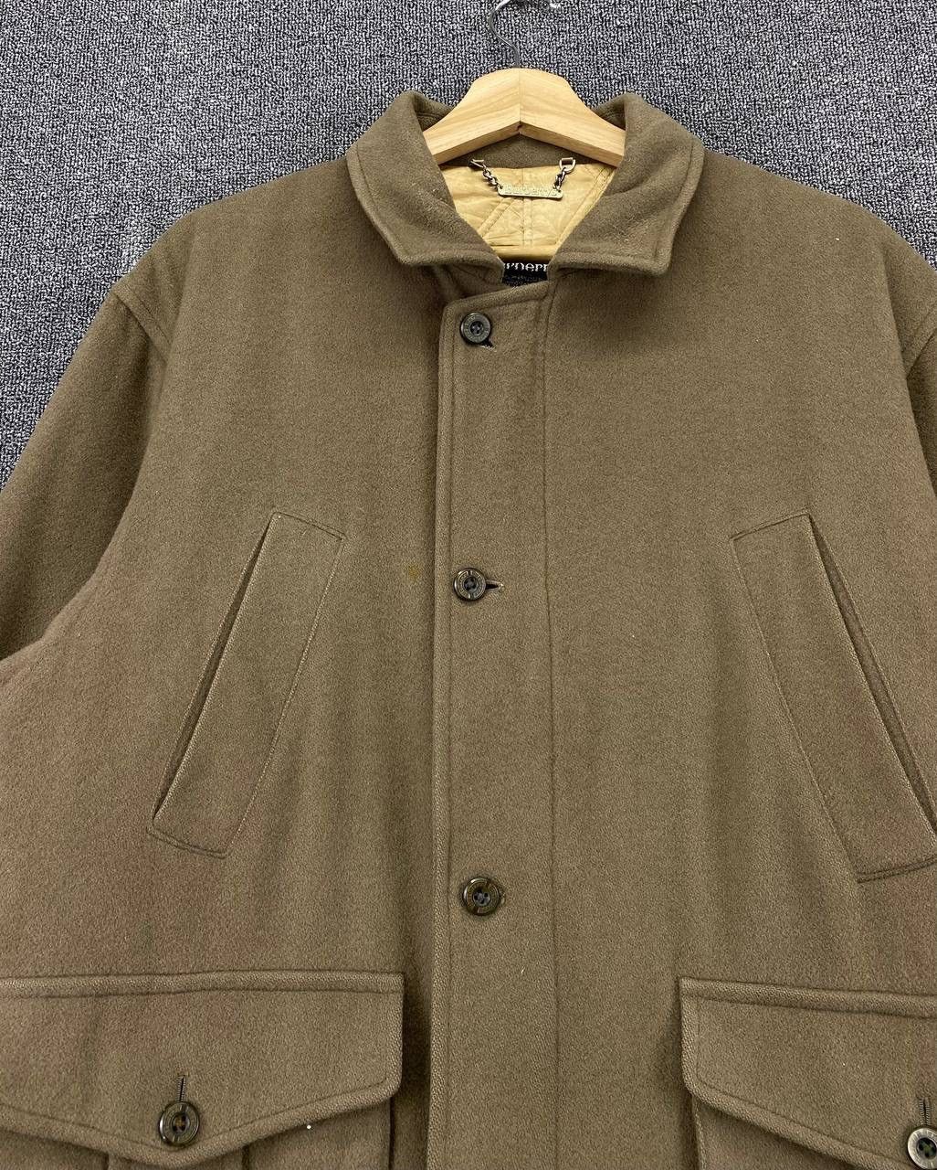 Burberry × Vintage Vintage 90s Burberry Flaps Pocket Wool Jacket Size US L / EU 52-54 / 3 - 3 Thumbnail
