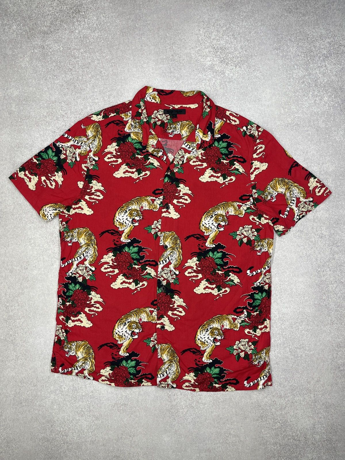 Other Mens Maison Cinqcent Japanese Style Shirt Tiger Full Print Size US L / EU 52-54 / 3 - 2 Thumbnail