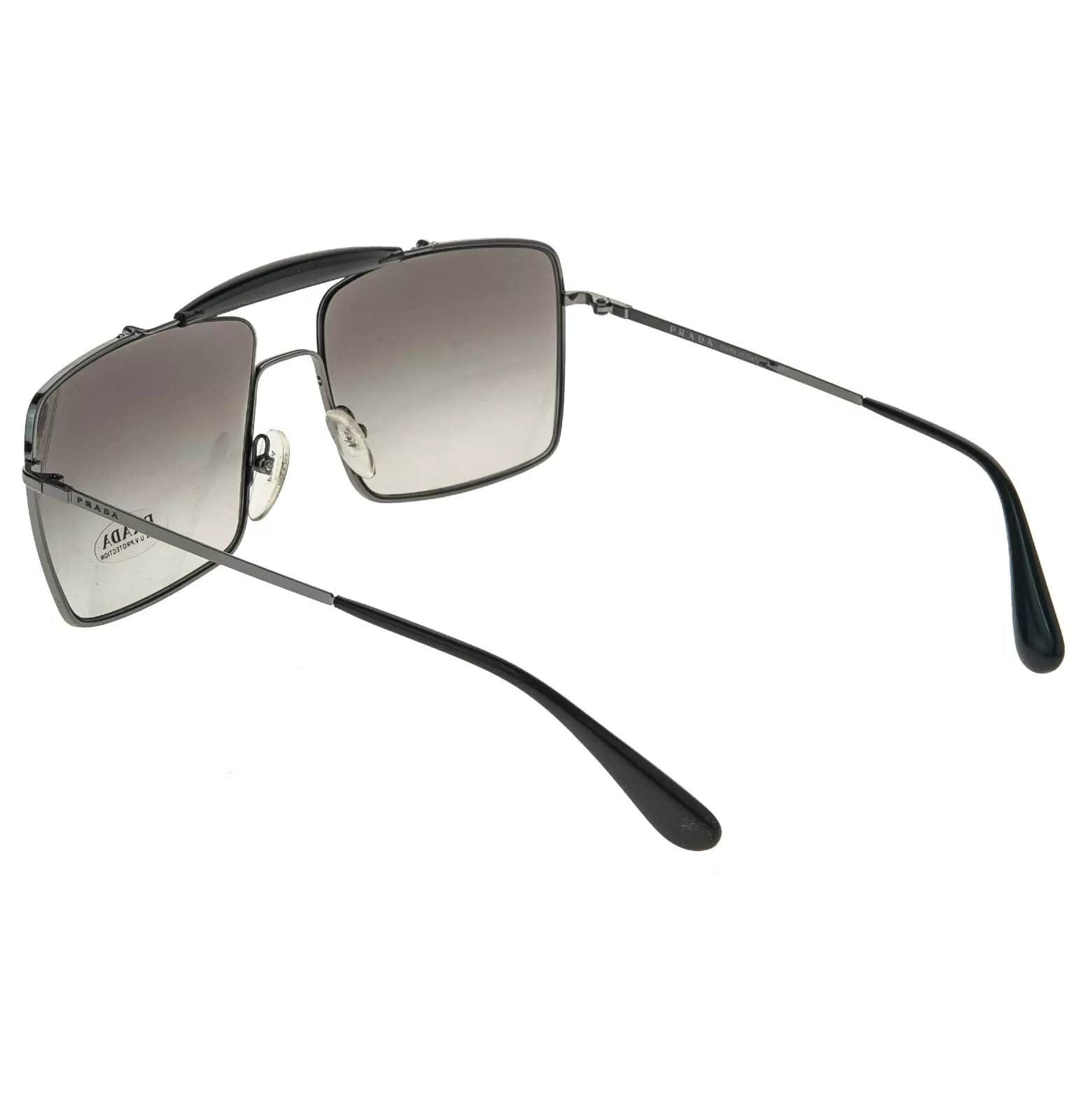 Prada PRADA Square Aviator PR57SS Ruthenium Black Sunglasses 57S Size ONE SIZE - 3 Thumbnail