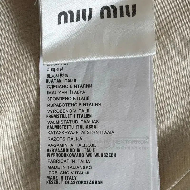 Miu Miu Miu Miu Women's Ivory Cotton Blend Coat . Size L / US 10 / IT 46 - 5 Thumbnail