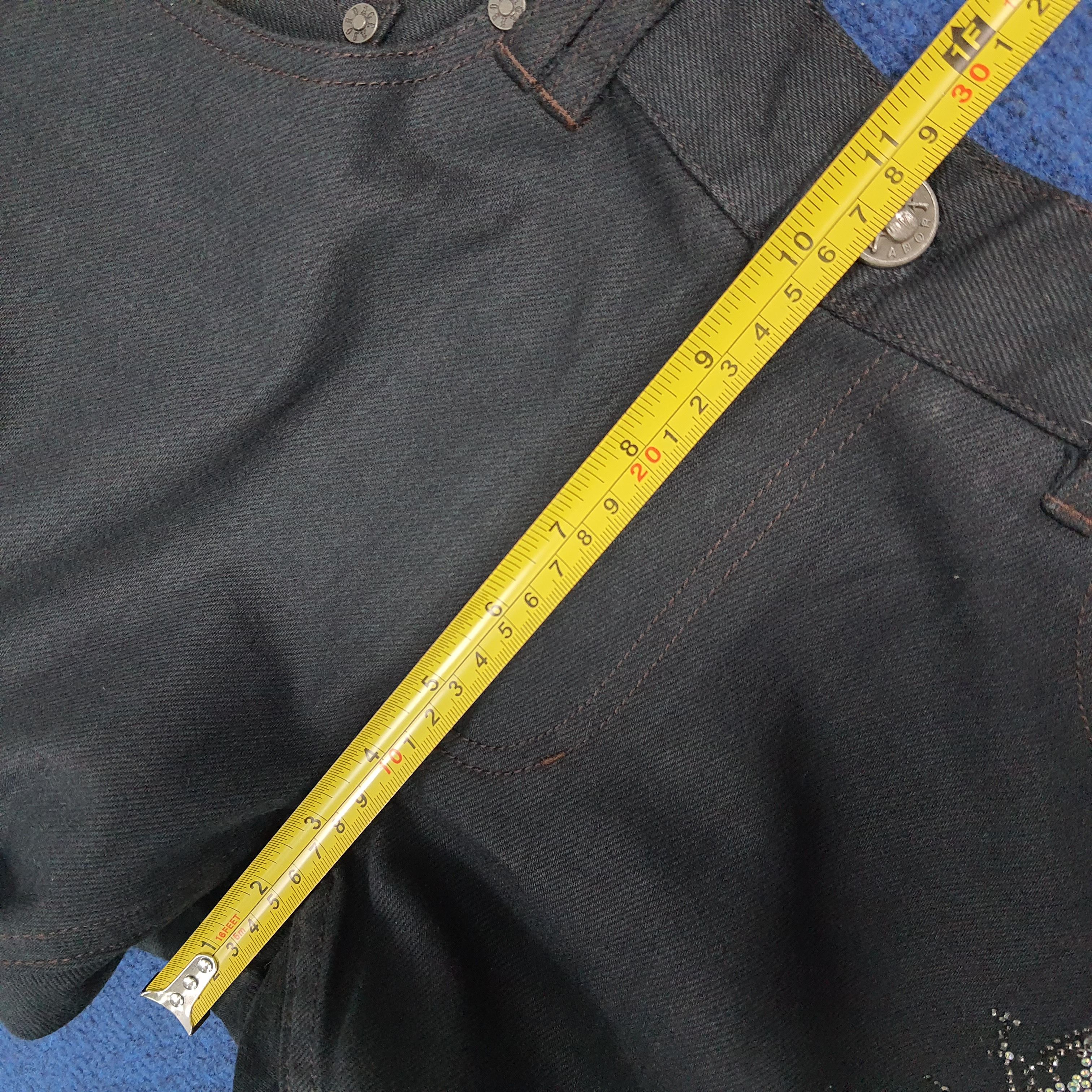 Japanese Brand Vintage Abordage Japan Skull Gothic Selvedge Pants C280N6 Size US 31 - 13 Thumbnail