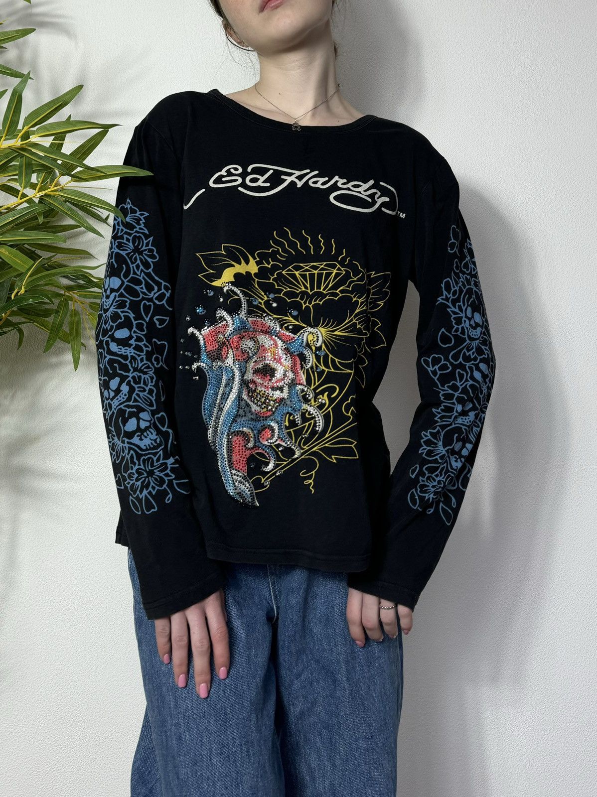 Ed Hardy VINTAGE ED HARDY PRINTED LONGSLIVE Size XL / US 12-14 / IT 48-50 - 7 Thumbnail