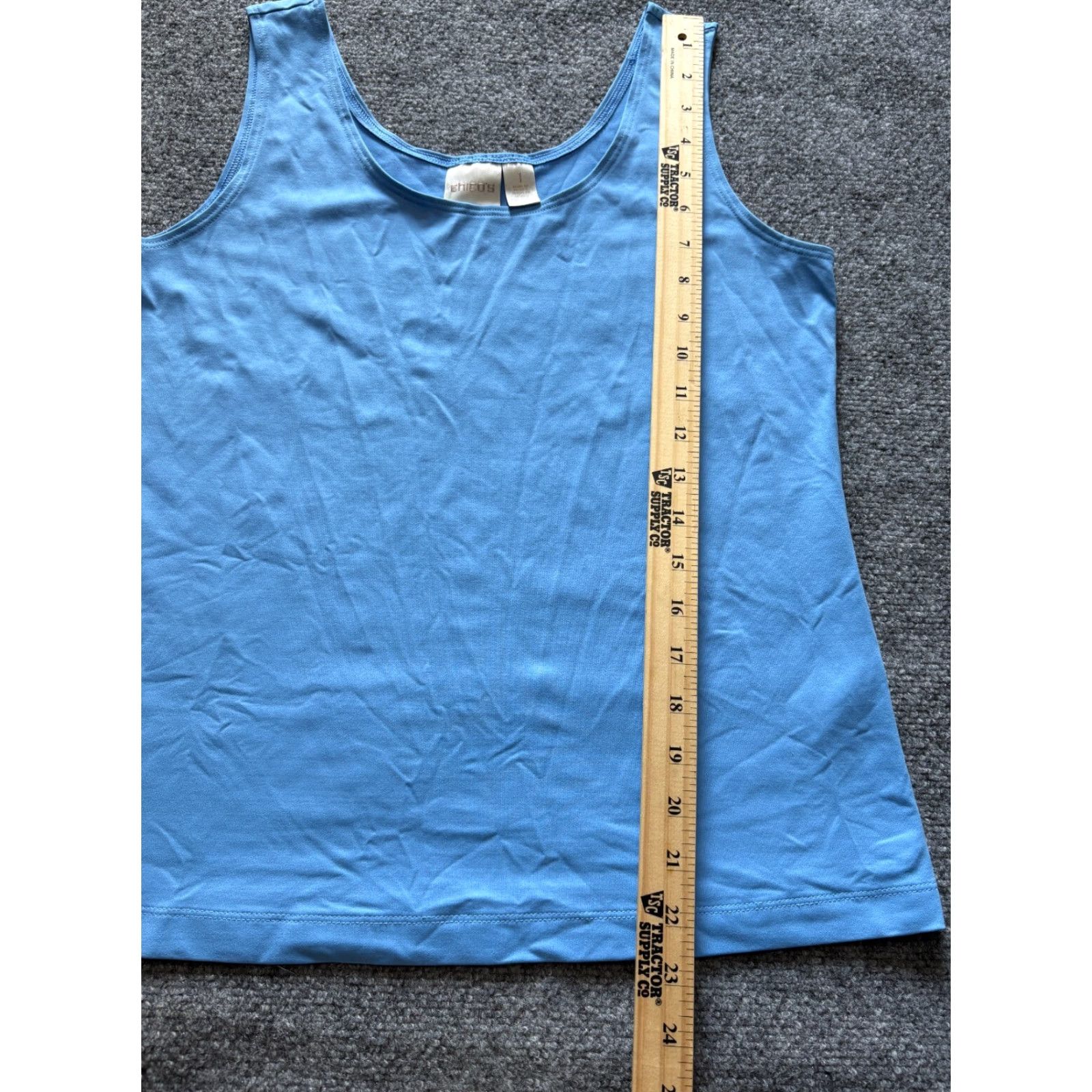 Vintage Chico's Tank Top Womens Size 1 Blue Sleeveless Shirt Size XS / US 0-2 / IT 36-38 - 3 Thumbnail
