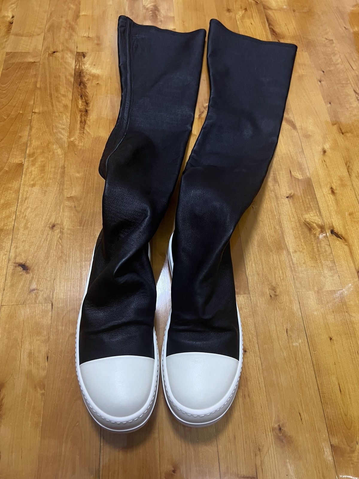 Rick Owens Rick owens mainline leather thigh high stocking sz 36 Size US 6 / IT 36 - 1 Thumbnail