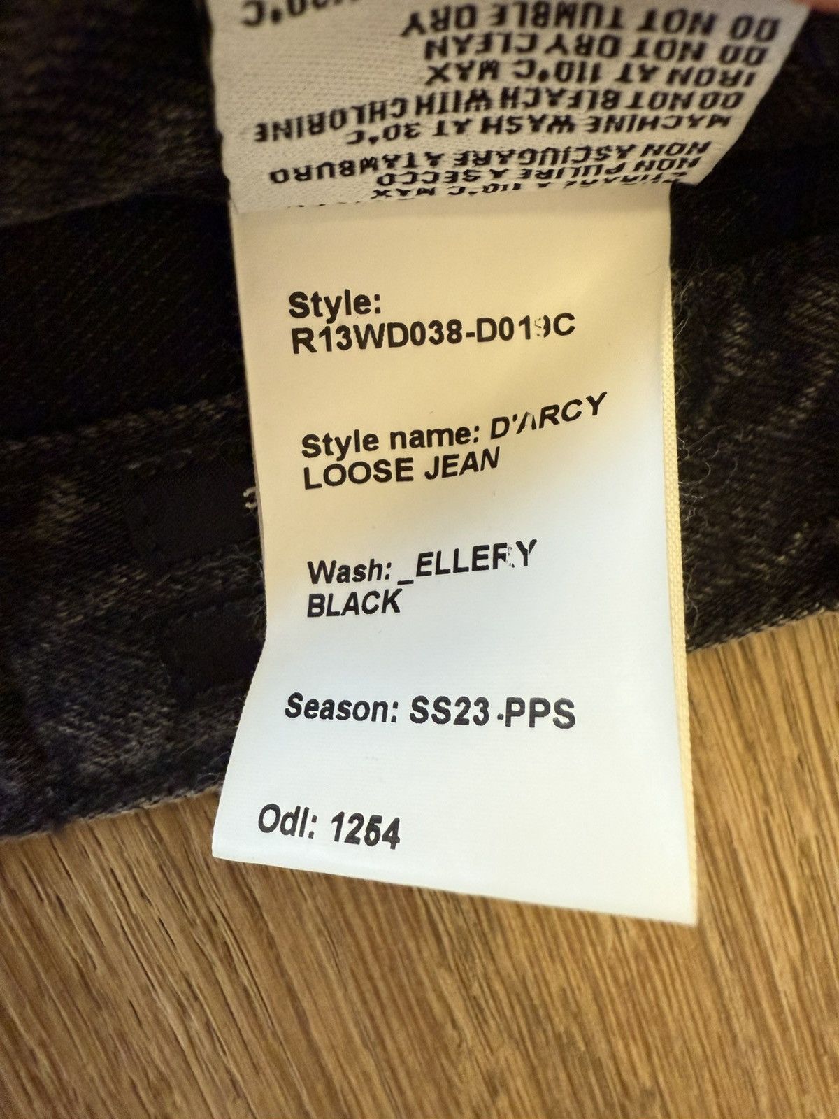 R13 R13 D’ARCY LOOSE JEANS ELLERY BLACK Size 27" / US 4 / IT 40 - 12 Thumbnail