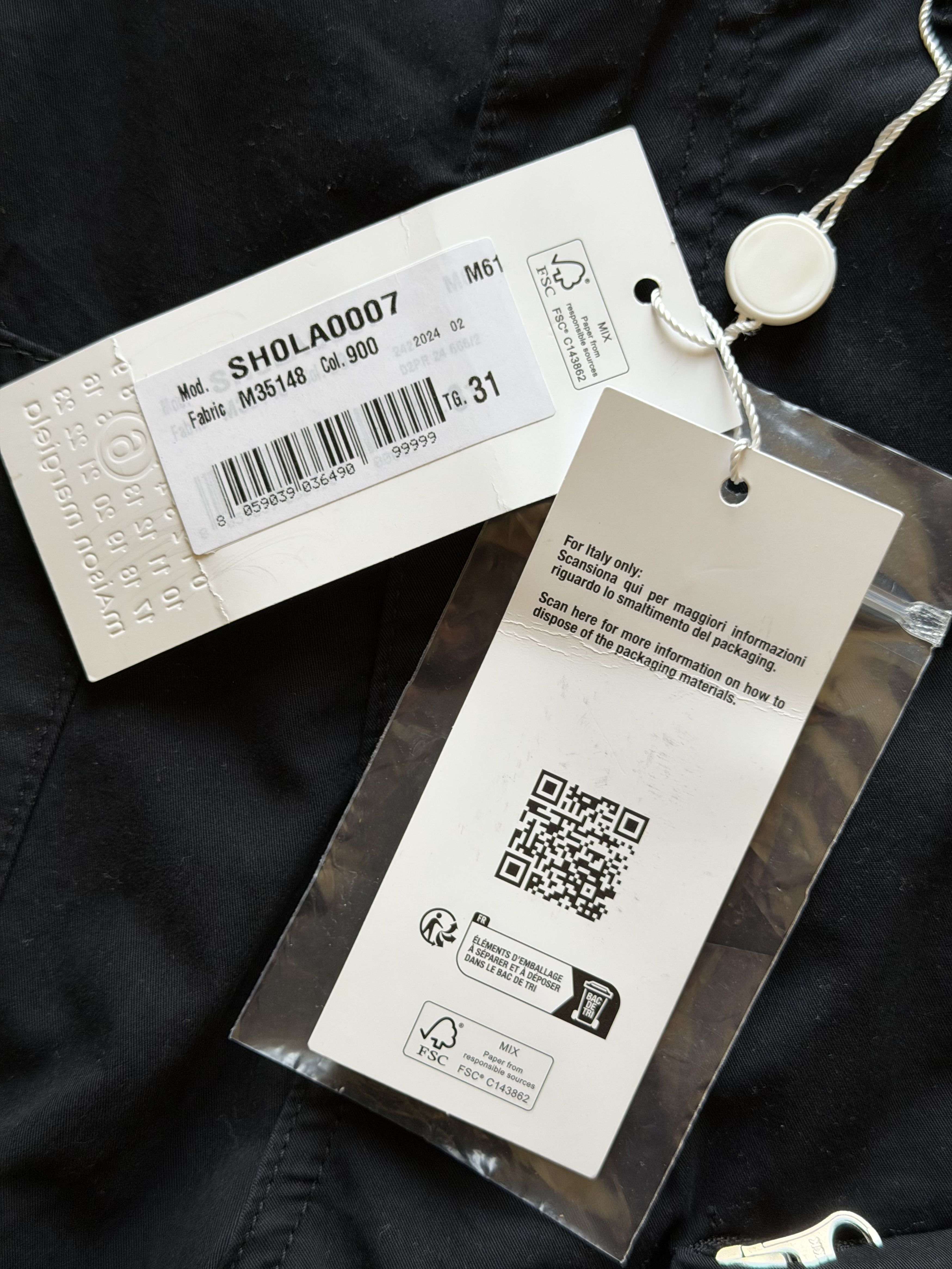 MM6 MM6 Maison Margiela Multi Pocket Cargo Pants in Black Size US 31 - 6 Thumbnail