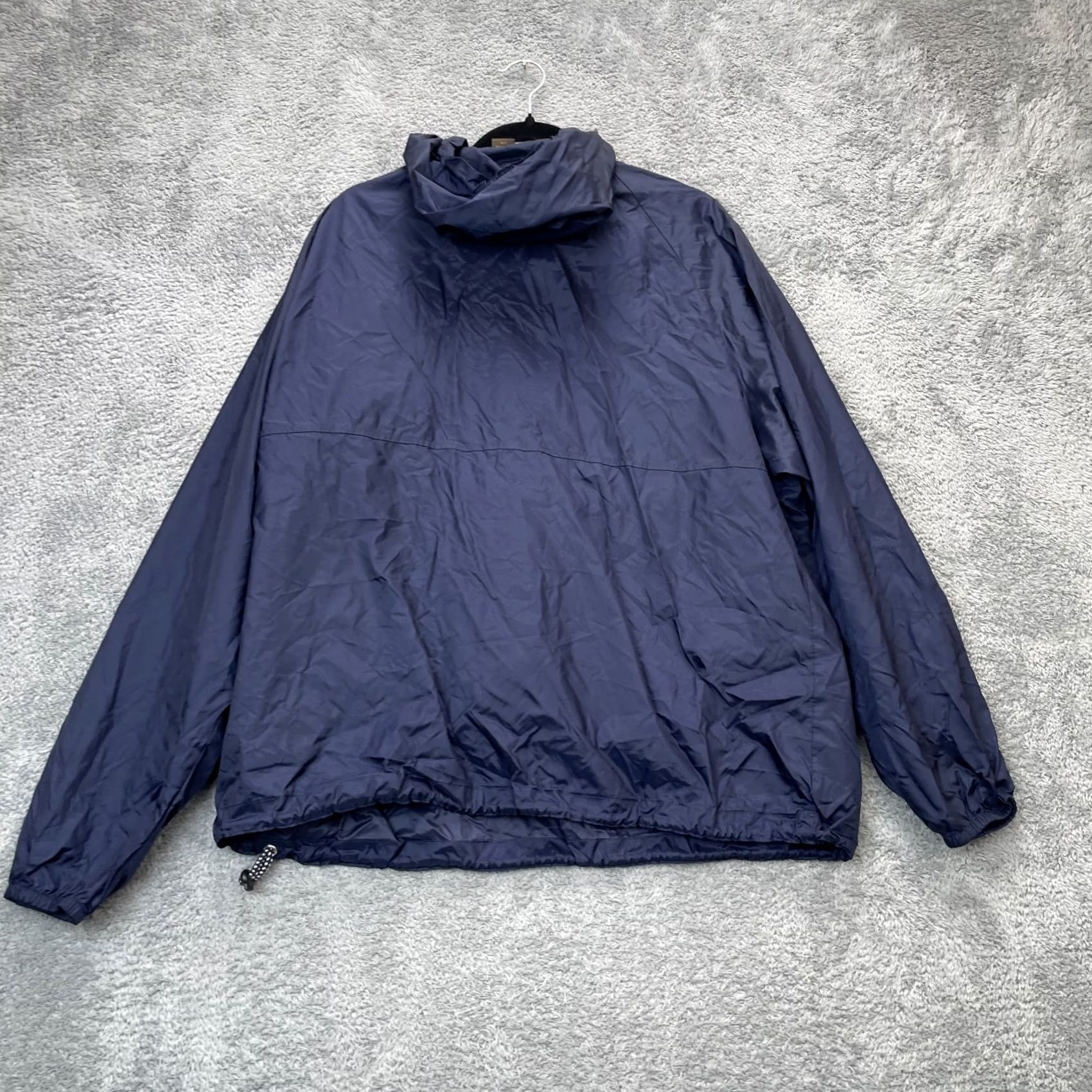 Vintage Six Flags Jacket Men Large Blue Embroidered Logo Zip Hooded Windbreaker Anorak Coat Active Wear Size US L / EU 52-54 / 3 - 2 Thumbnail